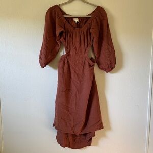 Bohme Dusty Warm Rose Mini Dress